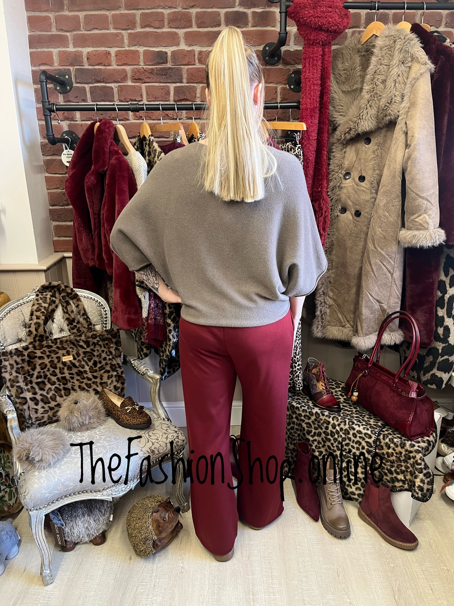 Milan dark mocha knitted top 8-16