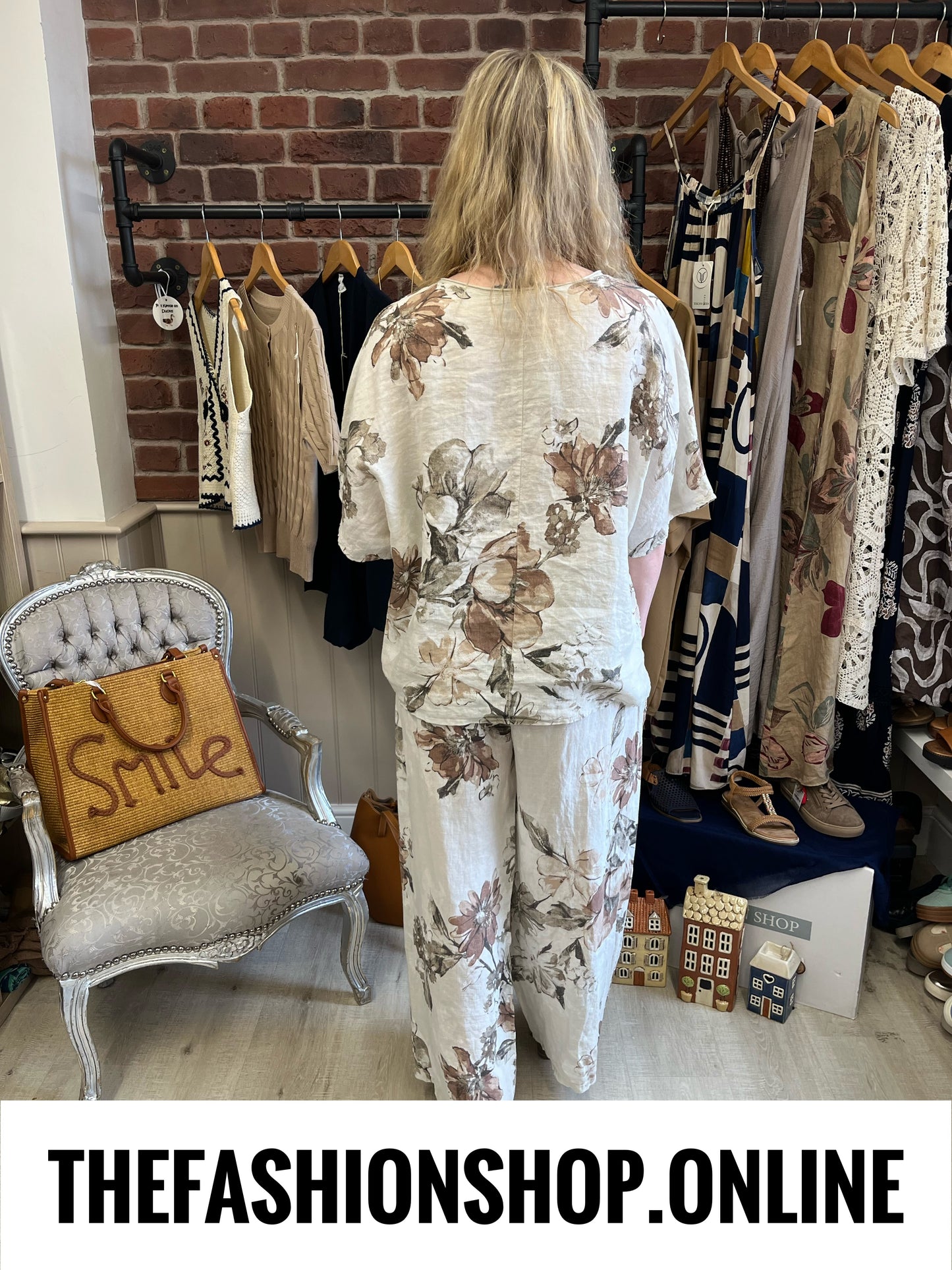 Rachel floral linen top 14-18