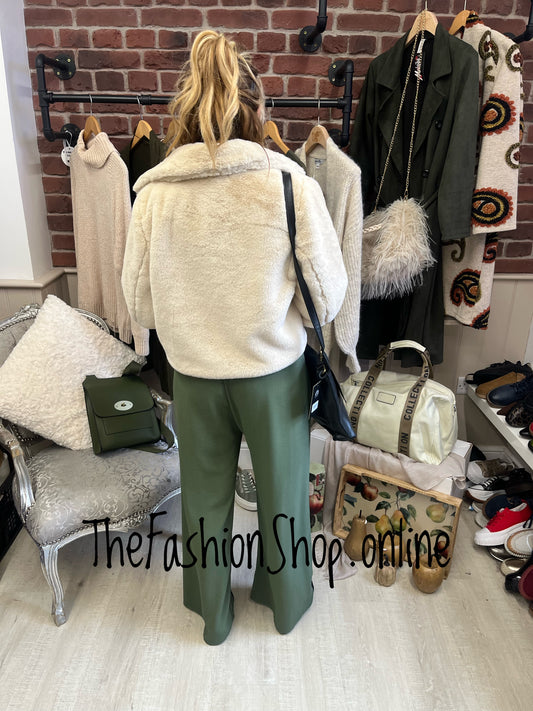 Casey beige faux fur jacket 8-12