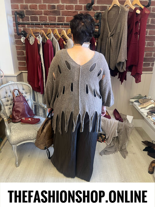 Rosalyn mocha wool mix tassel jumper 10-22