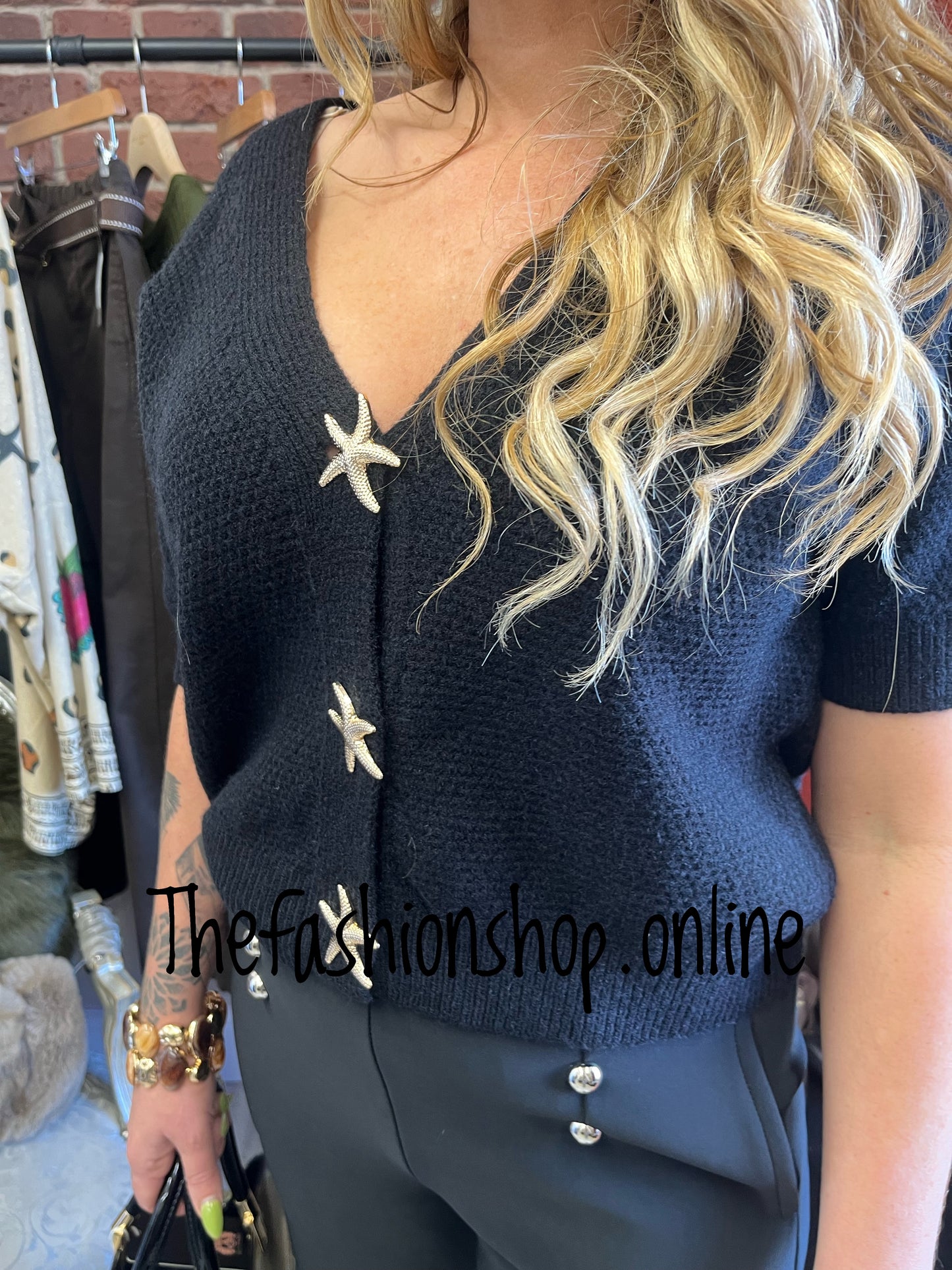 Brooke black starfish cardigan 8-12