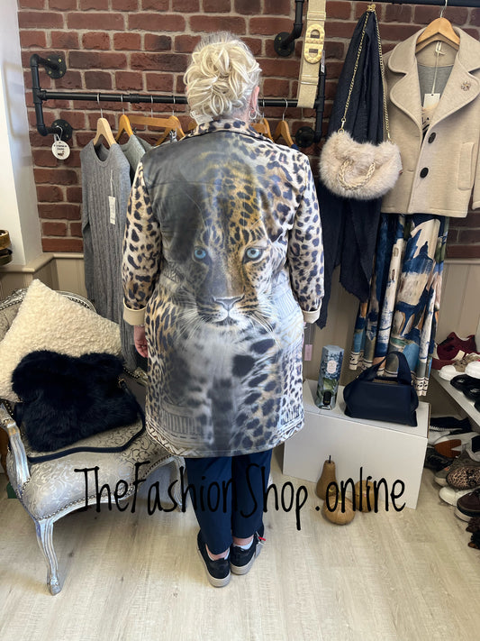 Carmen Leopard duster jacket 8-18