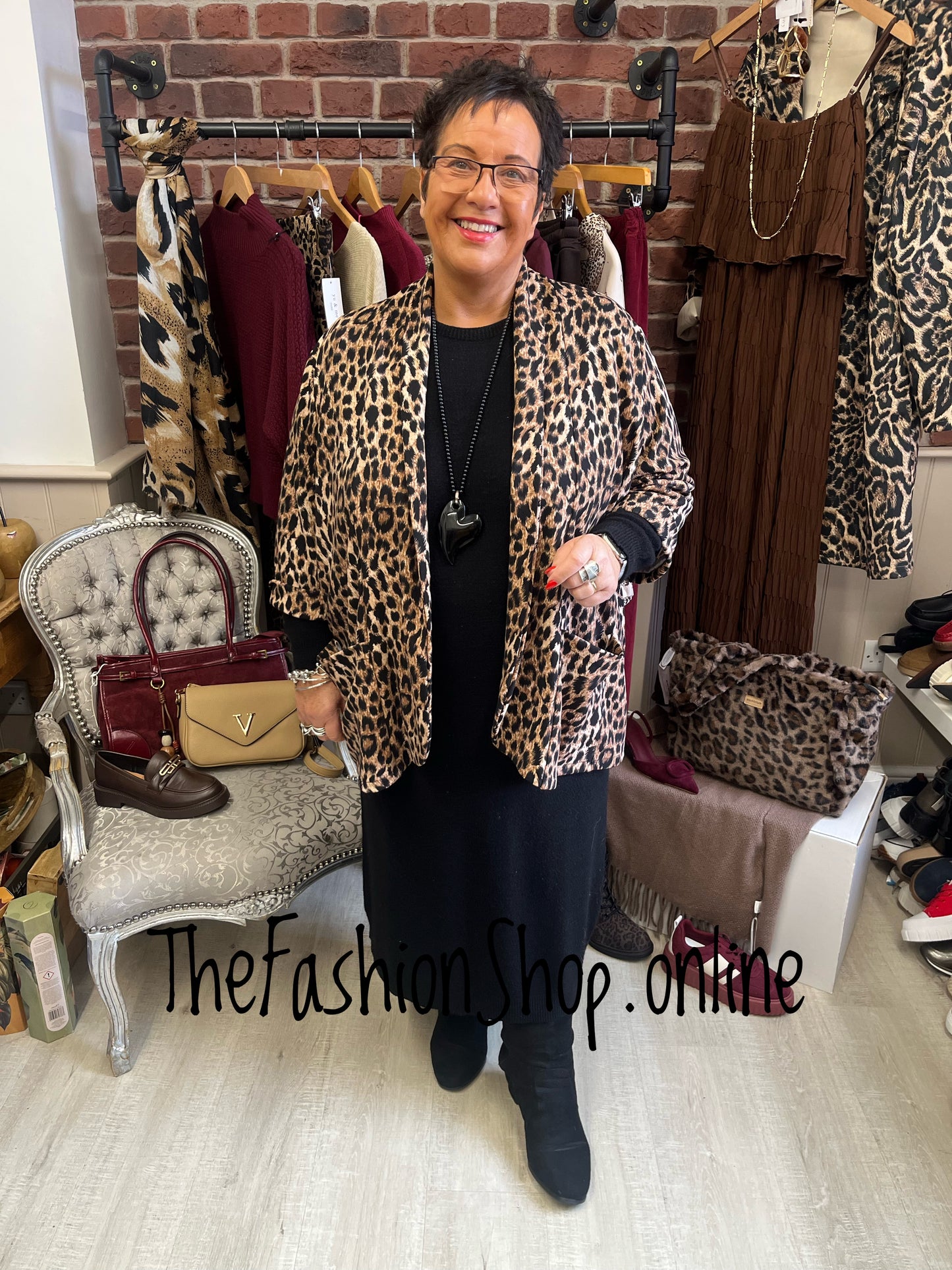 Mandy leopard print jacket 16-24