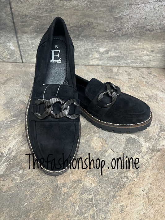 Adeline black chain loafer sizes 4-8