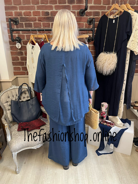 Yasmin navy floaty co-ord 14-20