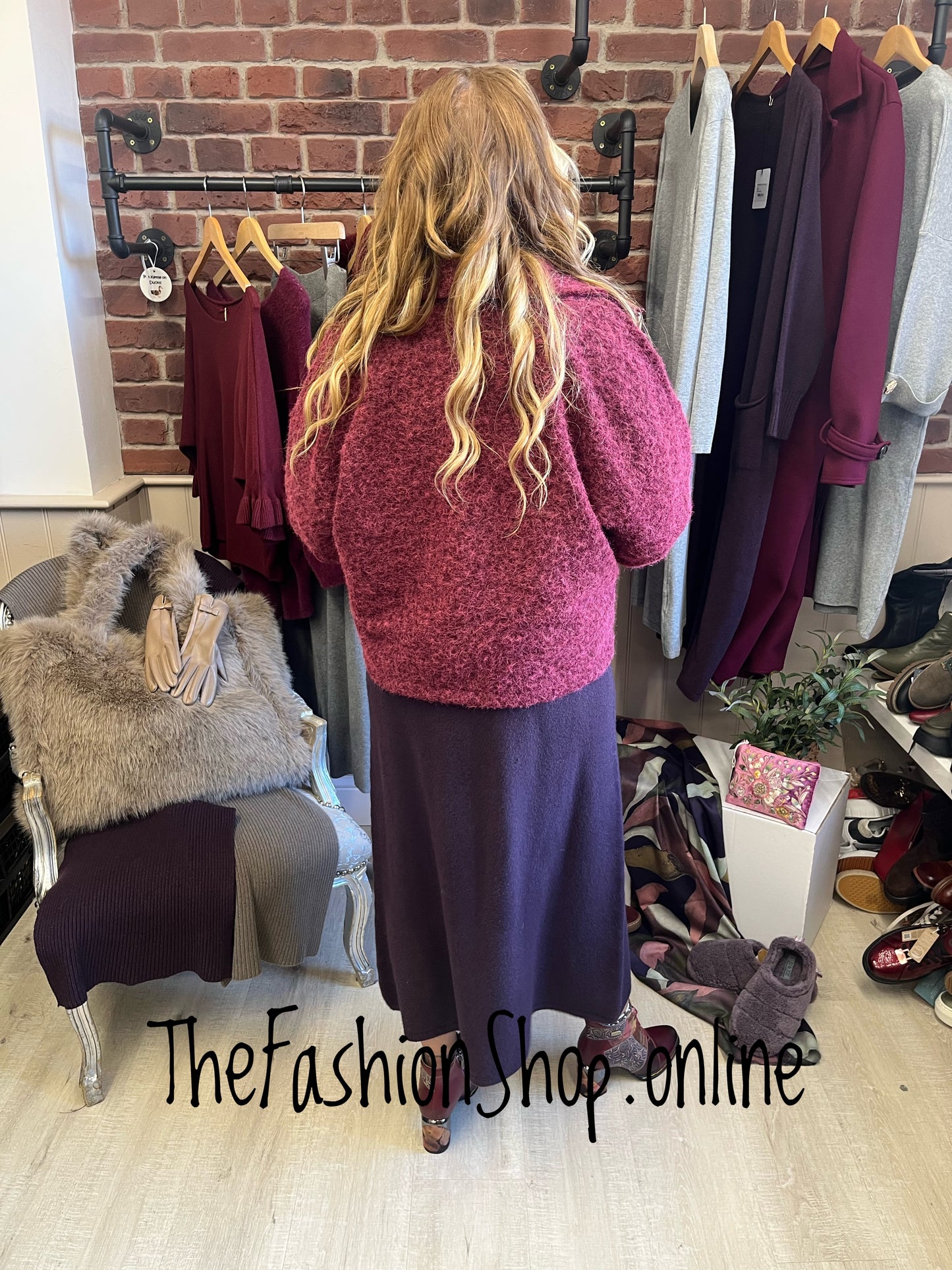 Milan Damson Fine Ribbed Skirt 8-16