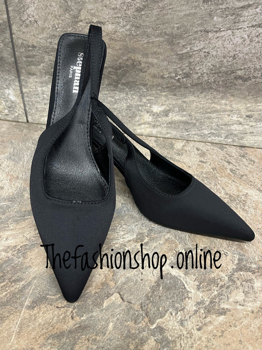Lorna black sling back shoe sizes 3-8