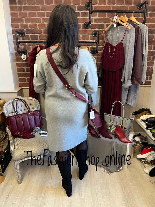 Sara grey cashmere mix jumper dress 12-16
