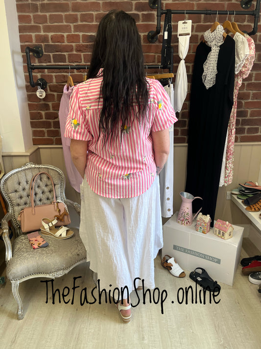 Harper white linen funky trousers 8-16