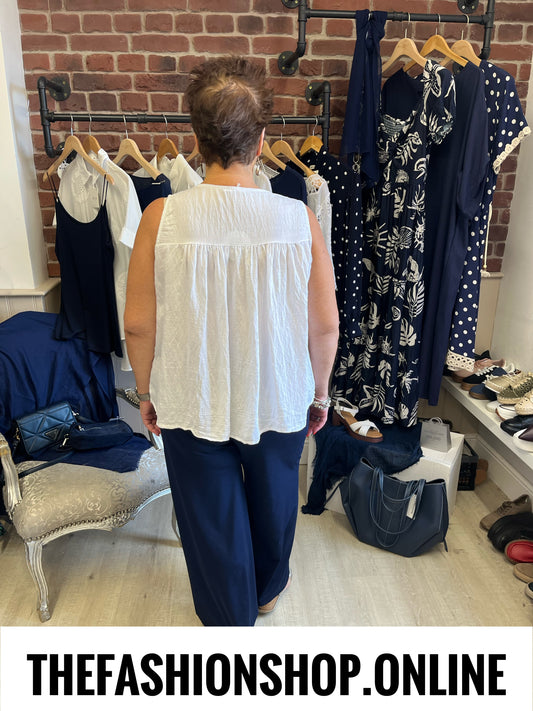 Kara white sleeveless top 10-20