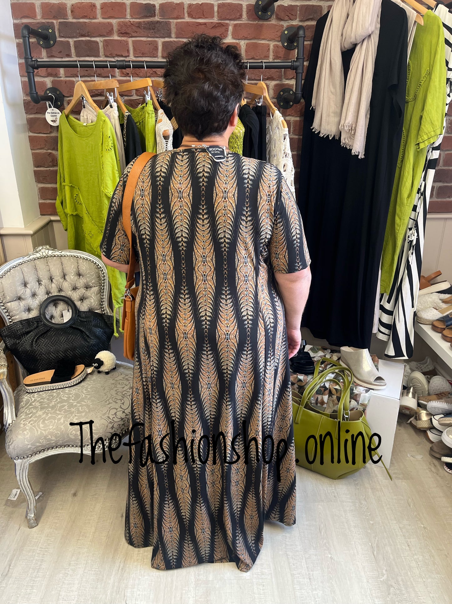 Sasha Black Aztec dress 18-24