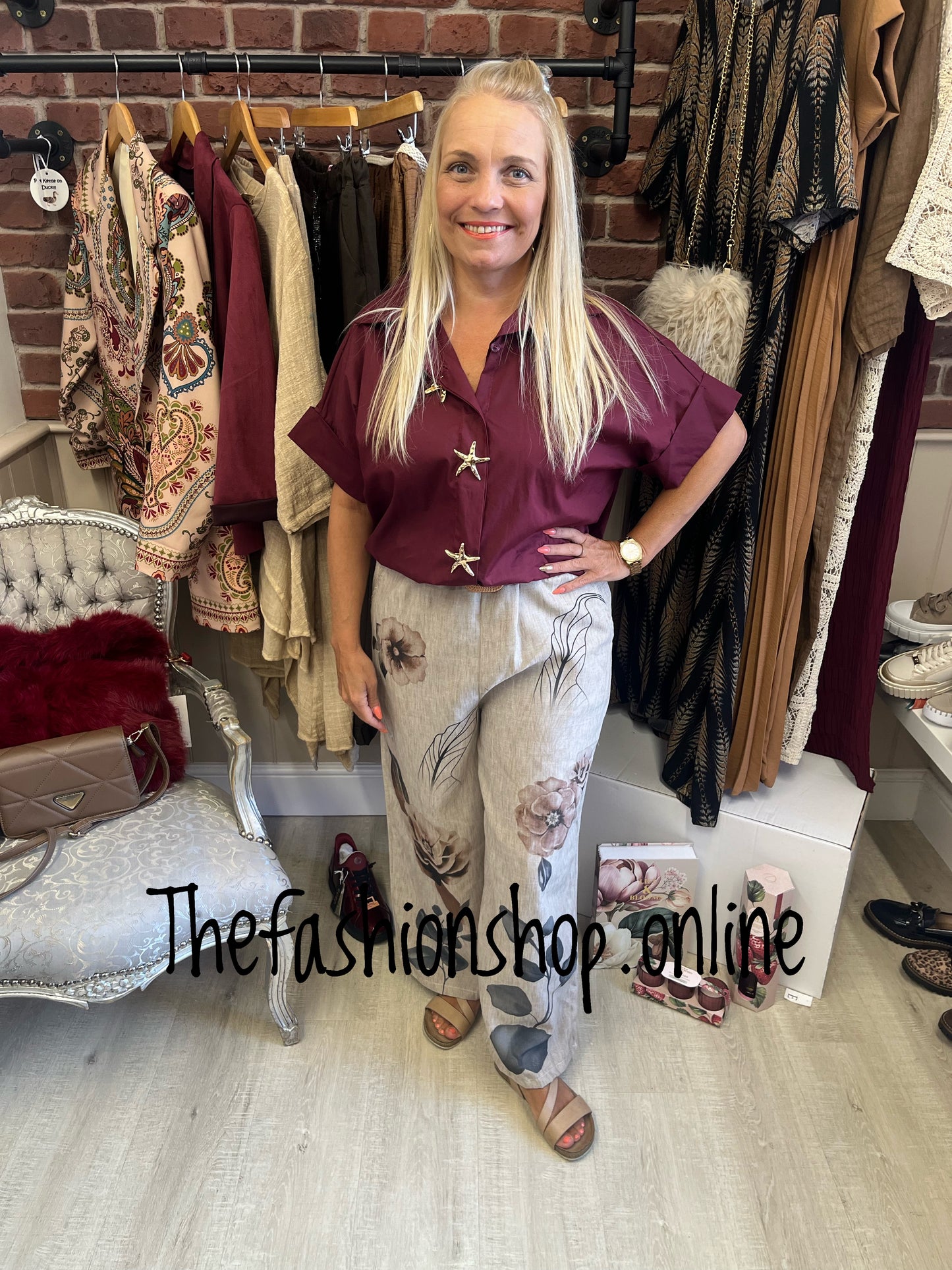 Ariel wine starfish shirt 10-16
