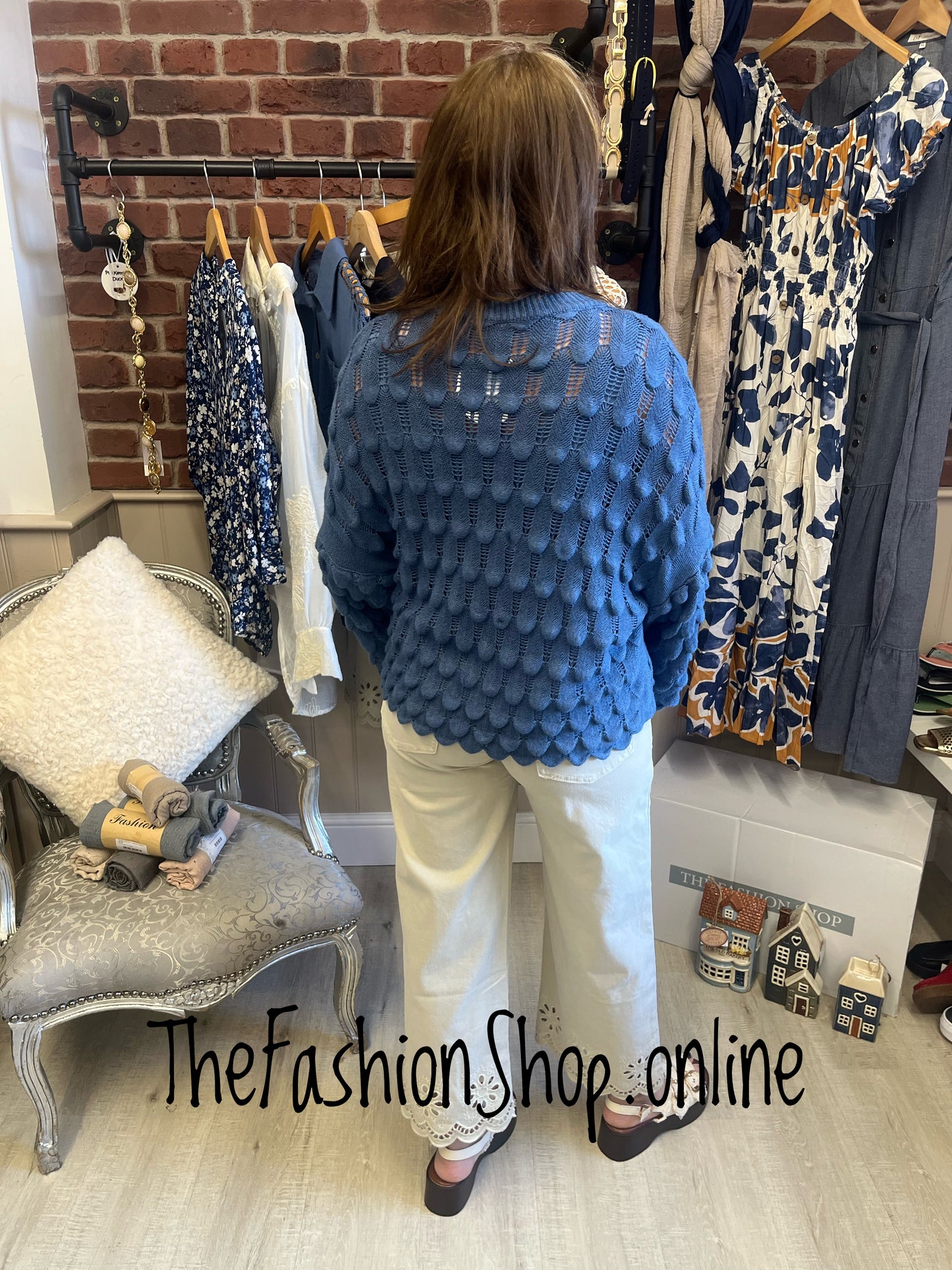Eloise denim blue petal jumper 8-16