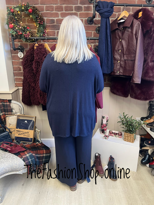 Athena Navy Soft Cowl Neck Tunic 18-24
