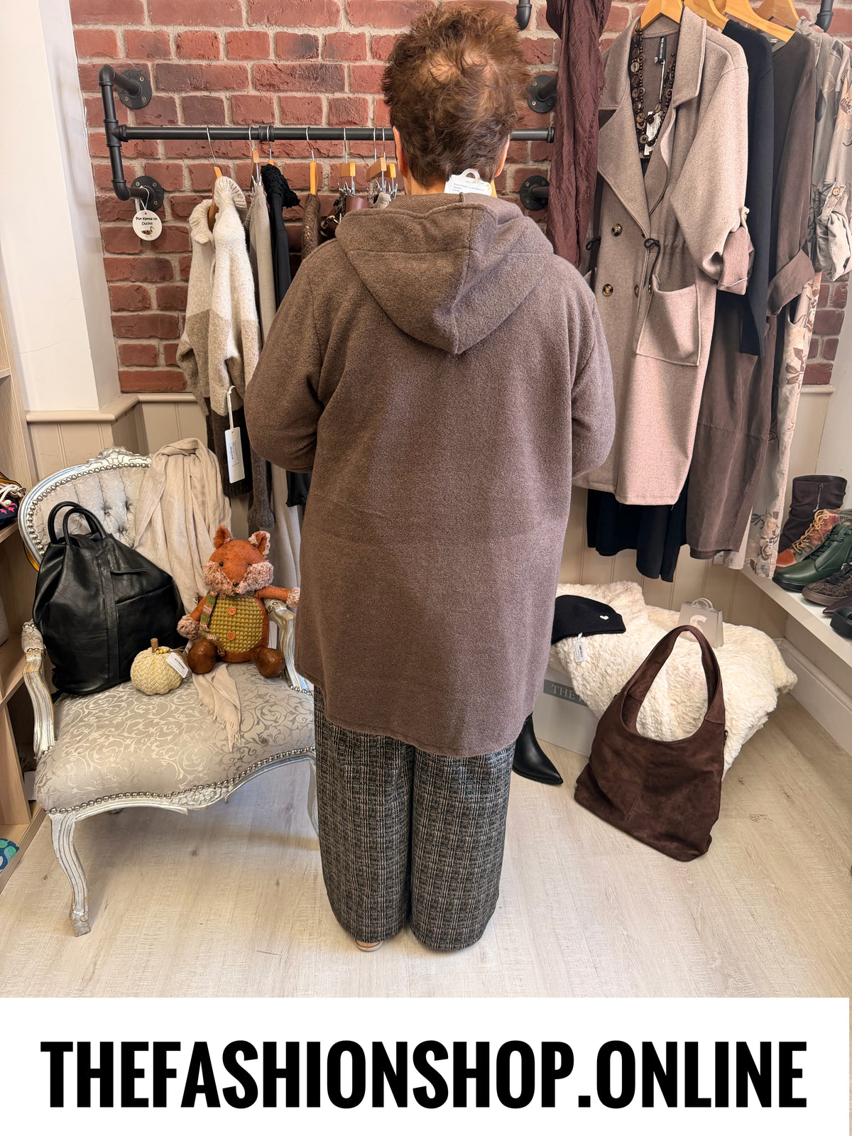 Dora brown hooded coat 16-22