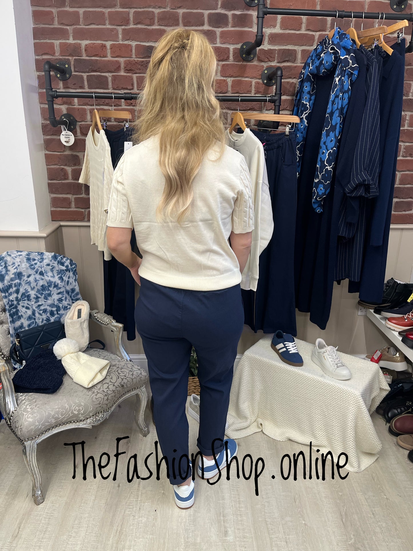 Jasmine cream cable knit button top 8-16