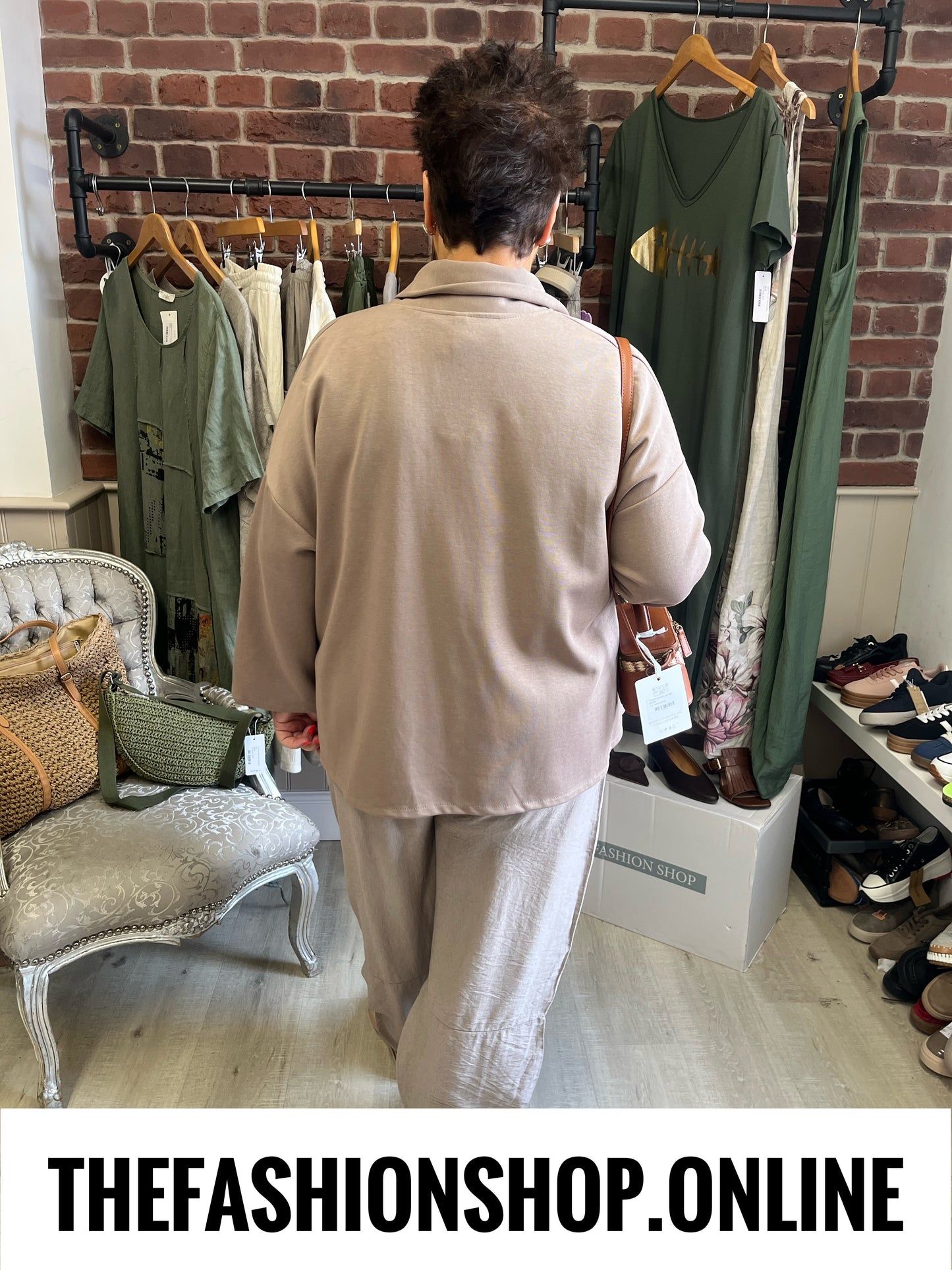 Annie mocha drape jacket 14-22
