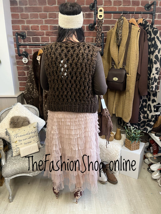 Tiffany Lace Skirt In Camel 8-16