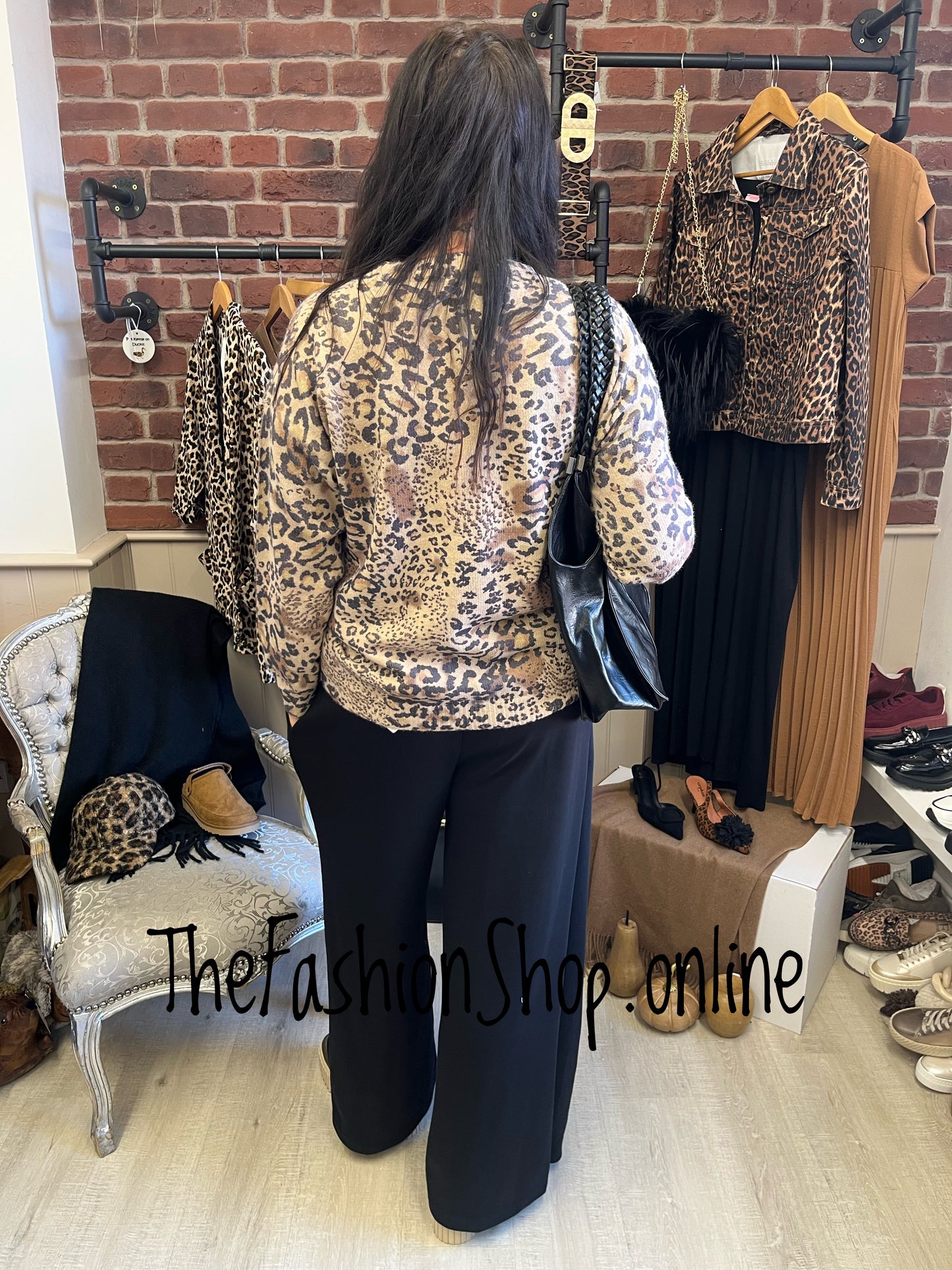 Julia leopard print jumper 8-16