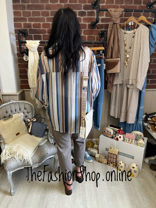 Leona striped sheer shirt 12-18