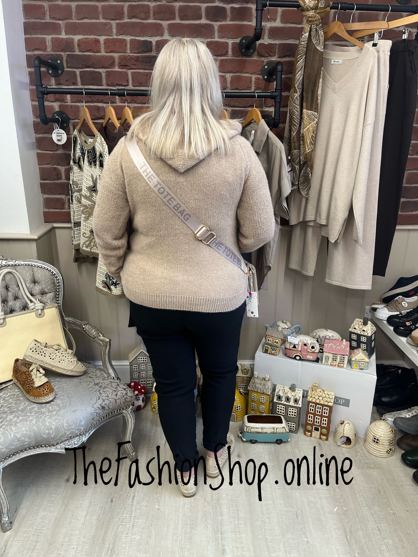 Maisie camel hooded zip jacket sizes 12-14 and 16-18