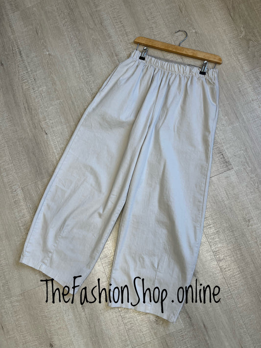 Bethany beige balloon trousers 10-16