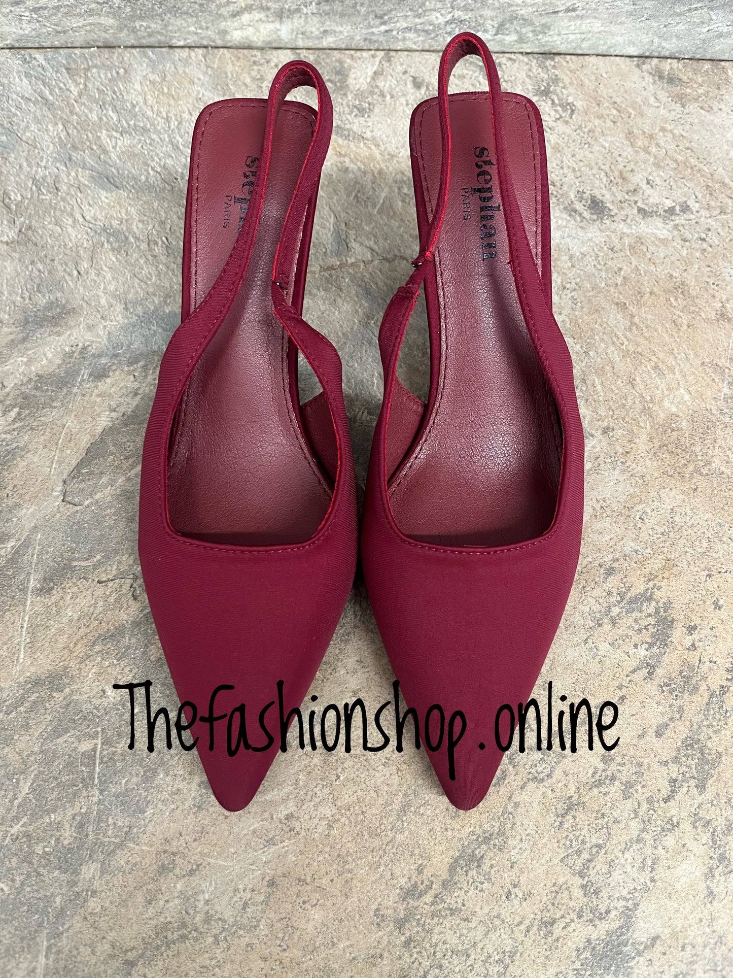 Lorna wine sling back shoe sizes 3-8