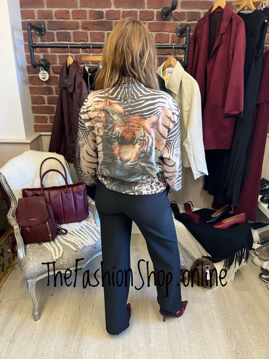Phoebe tiger print lightweight jacket 8-14