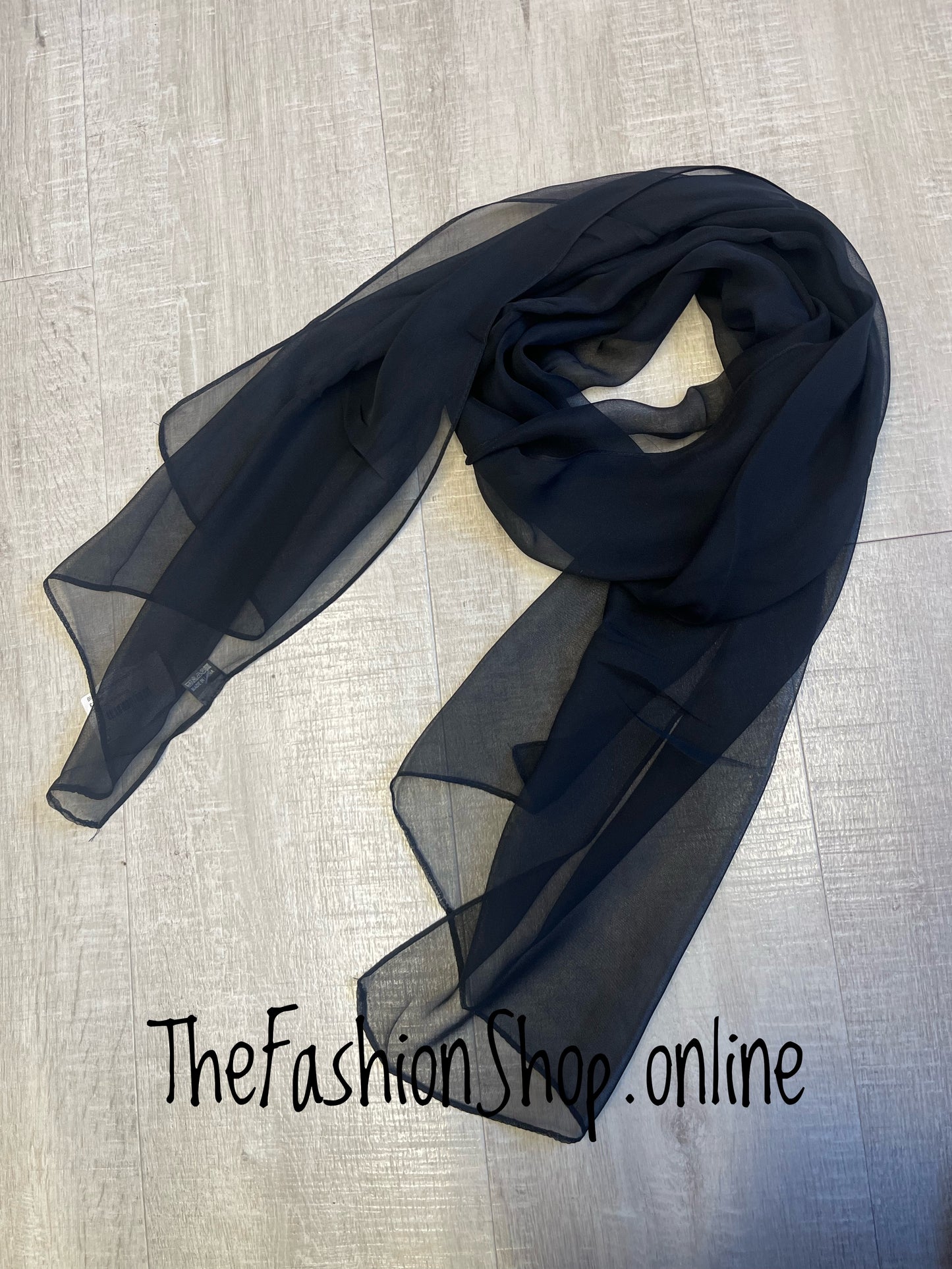 Black lightweight neck scarf