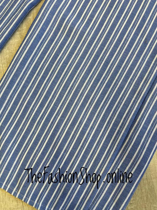 Kimberley blue and white striped trousers 10-16