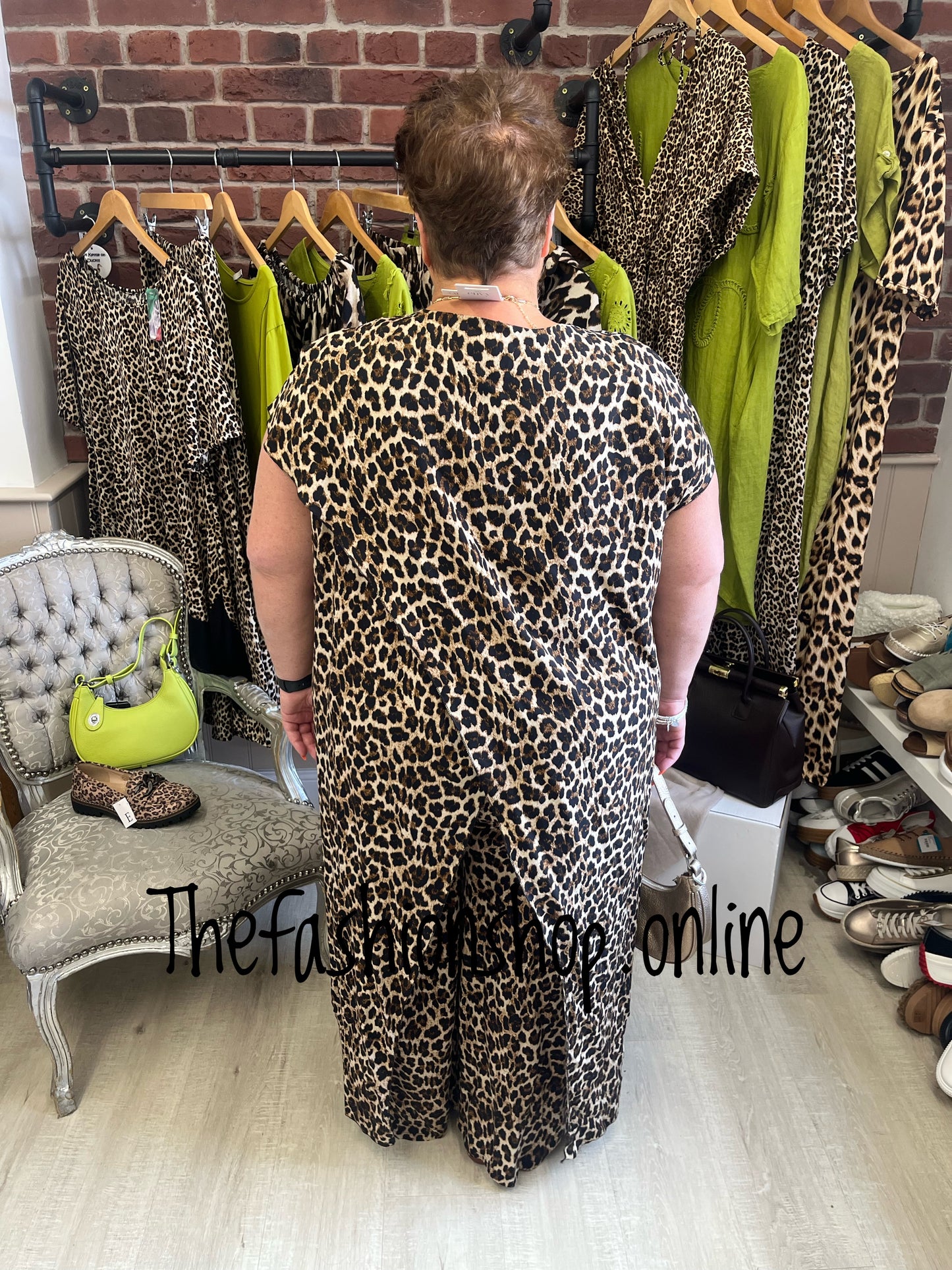 Zara leopard print drape trouser set 16-24