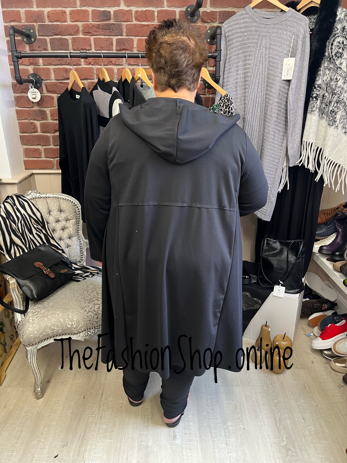 Carmelina Black Hooded Jacket 16-24