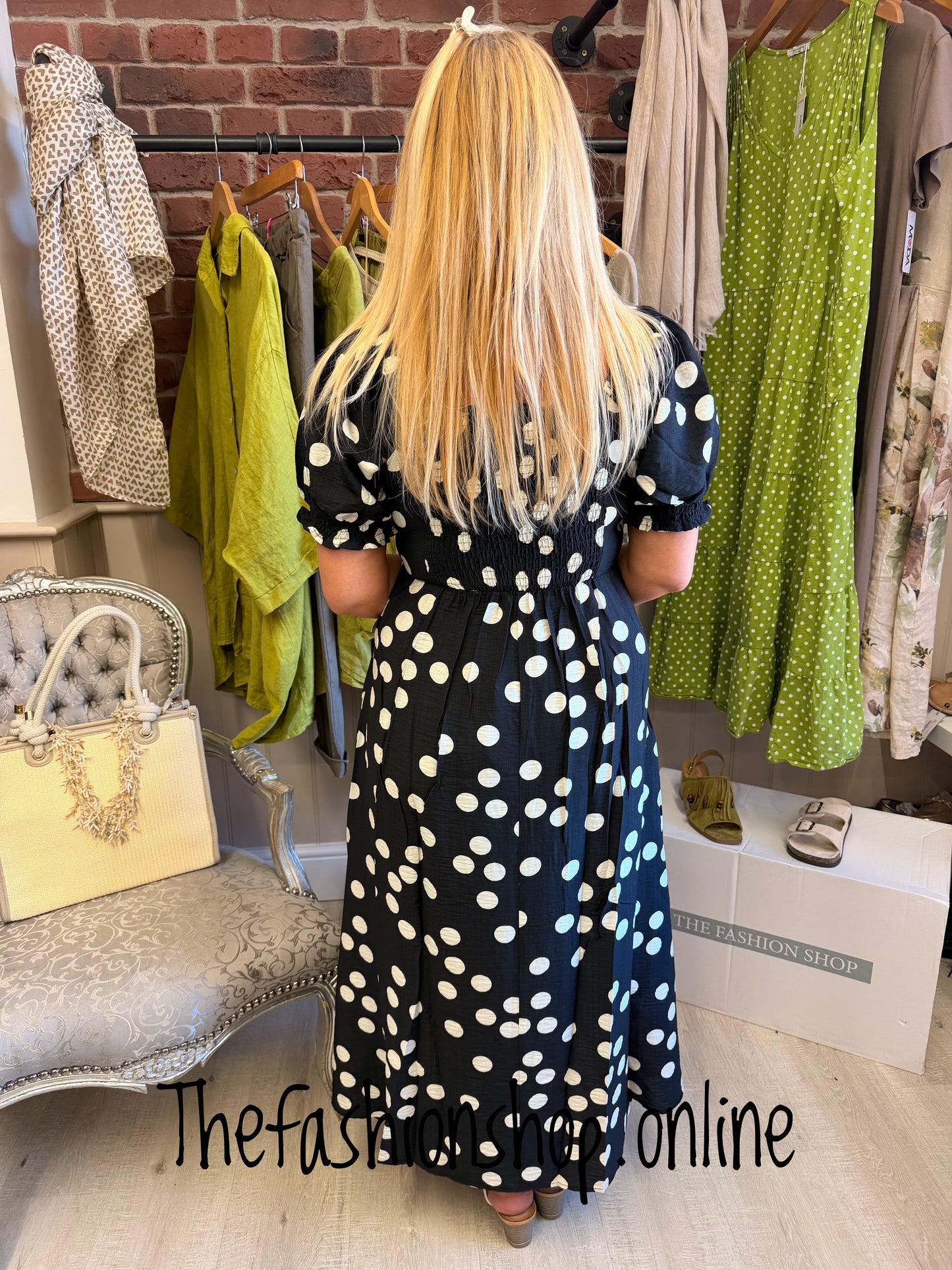 Stella Morgan black spot dress sizes 8-16