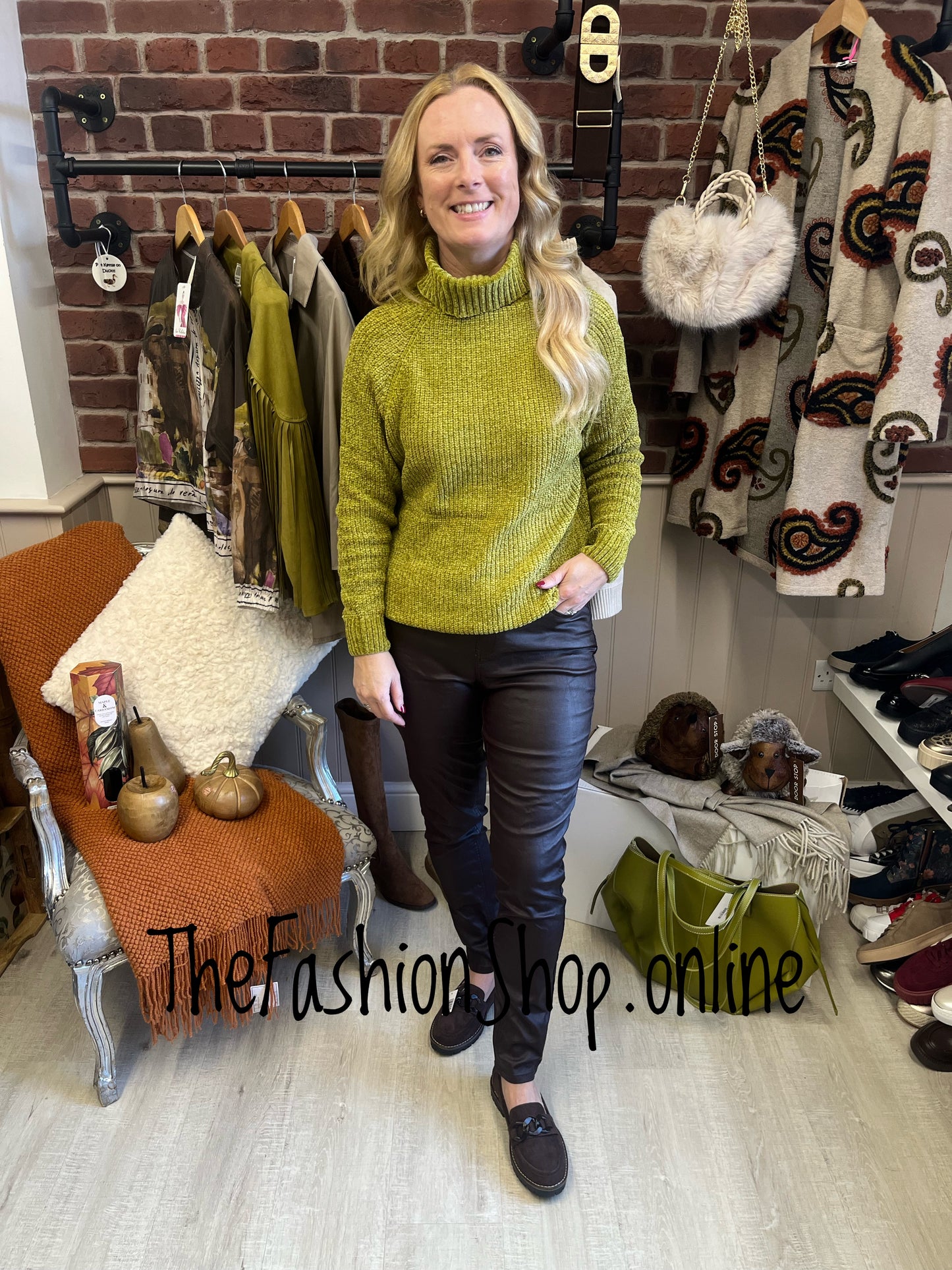 Liv olive chenille jumper 8-14