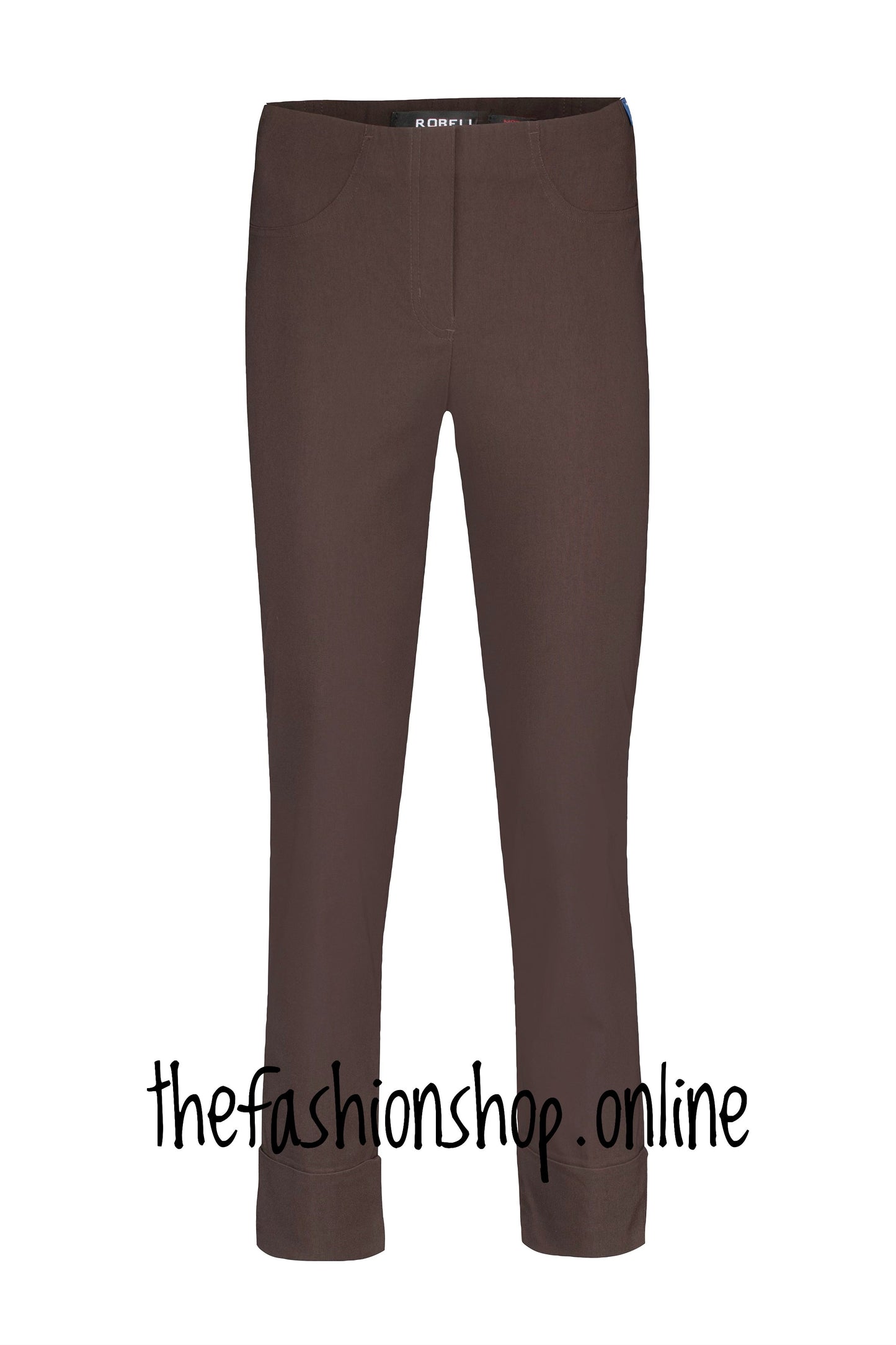 Robell Bella Dark Brown trousers 27 inch inside leg sizes 12-26