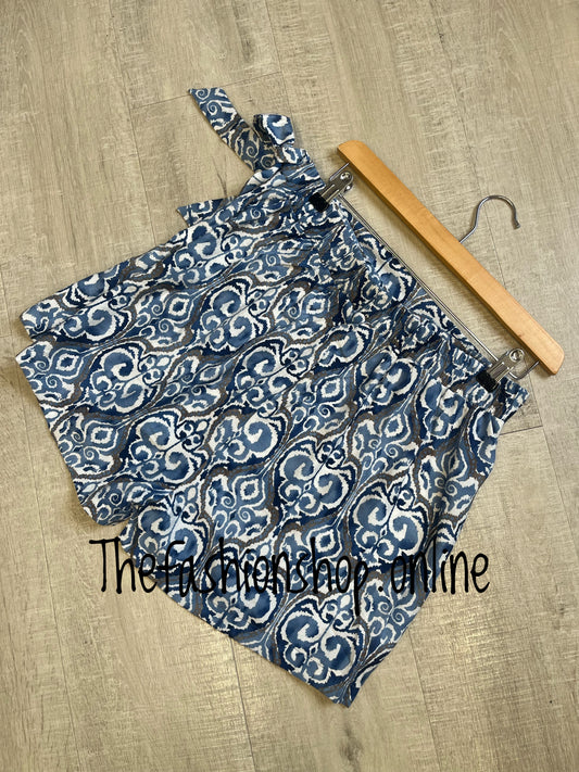 Bernie blue and white skorts sizes 8, 10 and 12