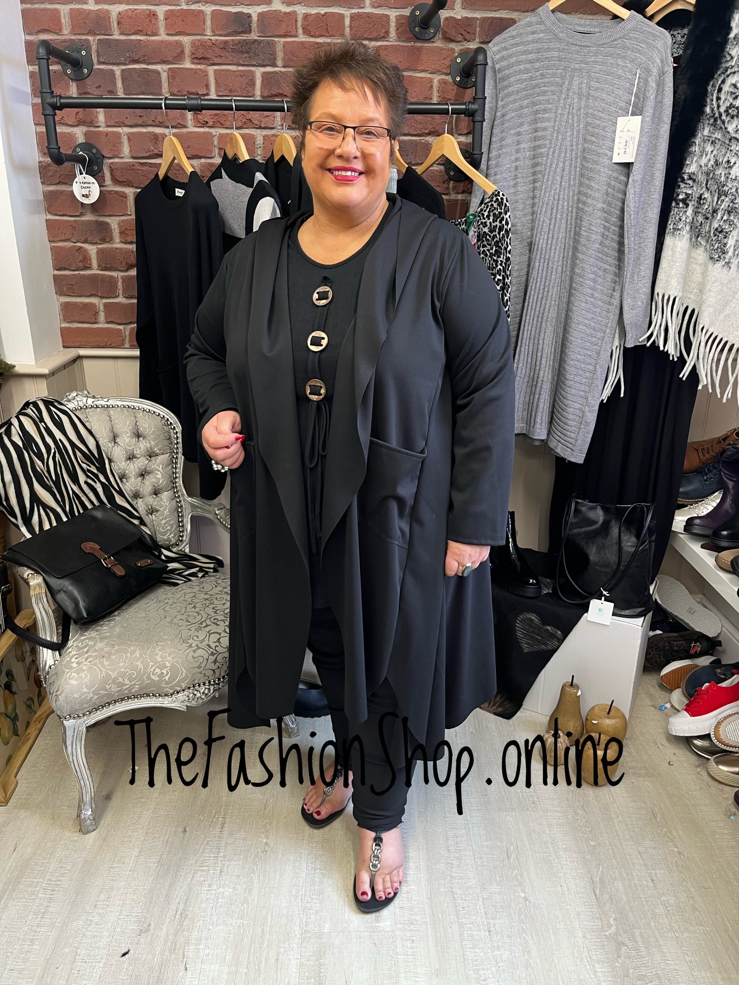 Carmelina Black Hooded Jacket 16-24