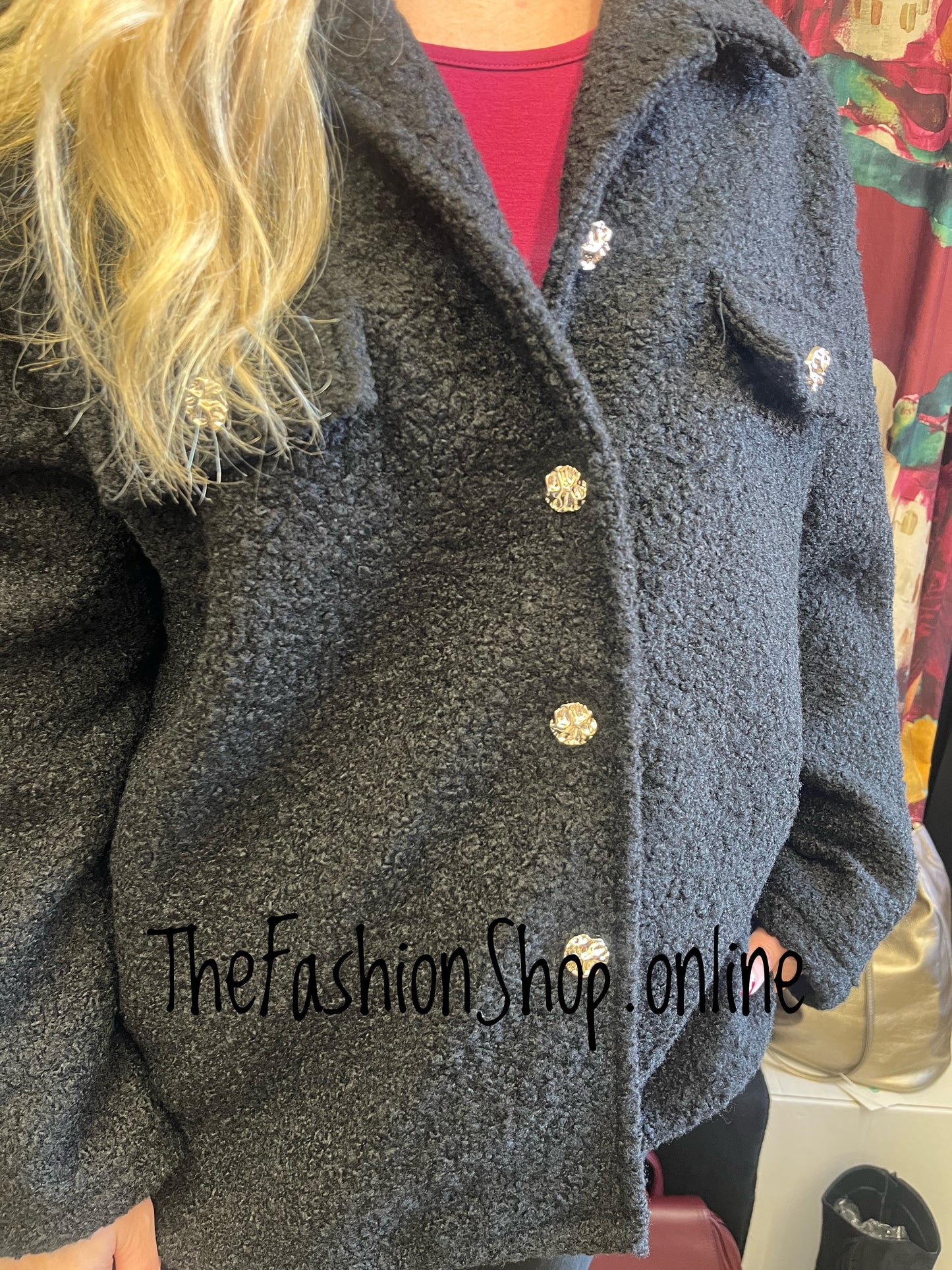 Jessie black boucle jacket 10-16