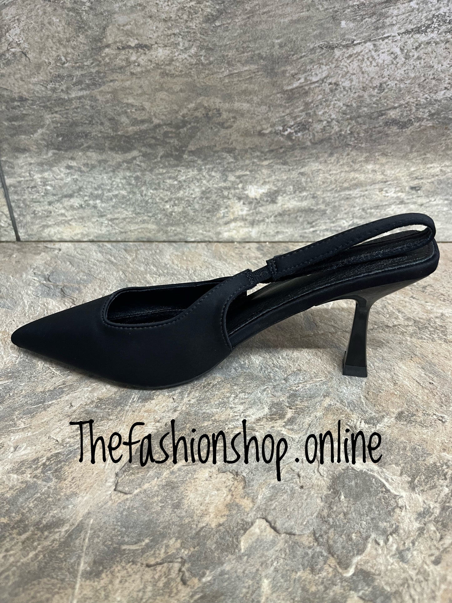 Lorna black sling back shoe sizes 3-8