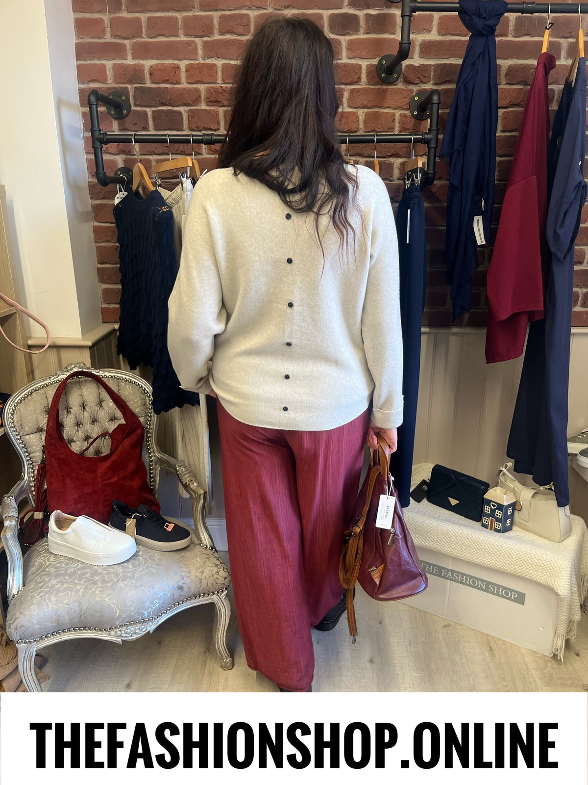 Riley oatmeal cashmere mix jumper 10-16