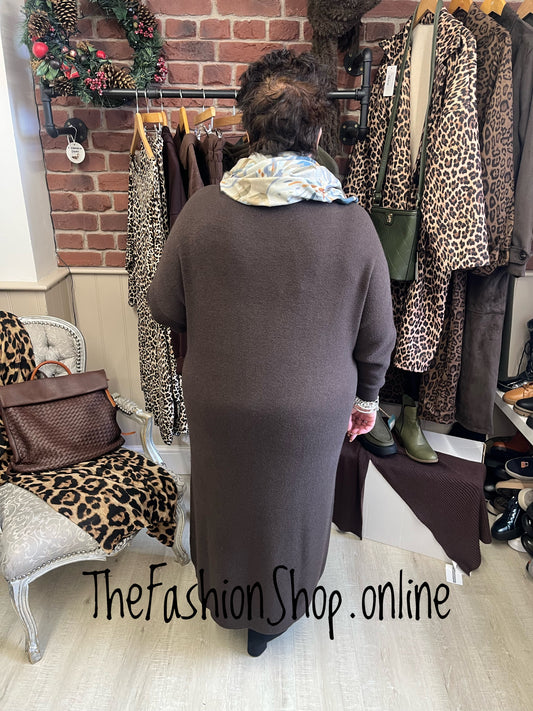 Erika brown knitted dress 14-22