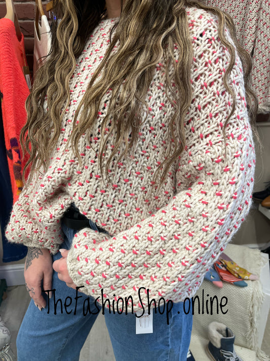 Kirsty wool mix woven jumper 8-16