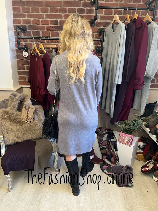Charlotte grey jumper dress 12-16