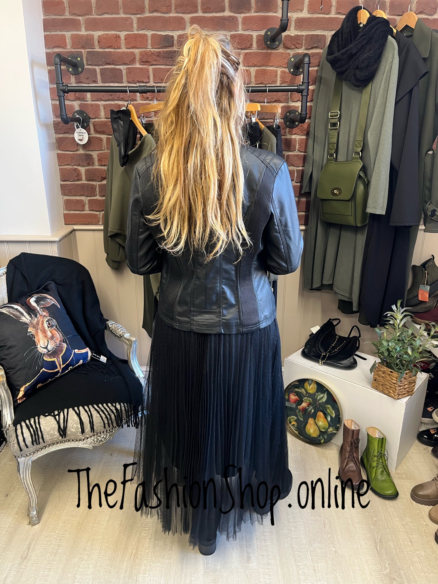 Stella Morgan Black Faux Leather Jacket sizes 10, 12, 14, 16, 18