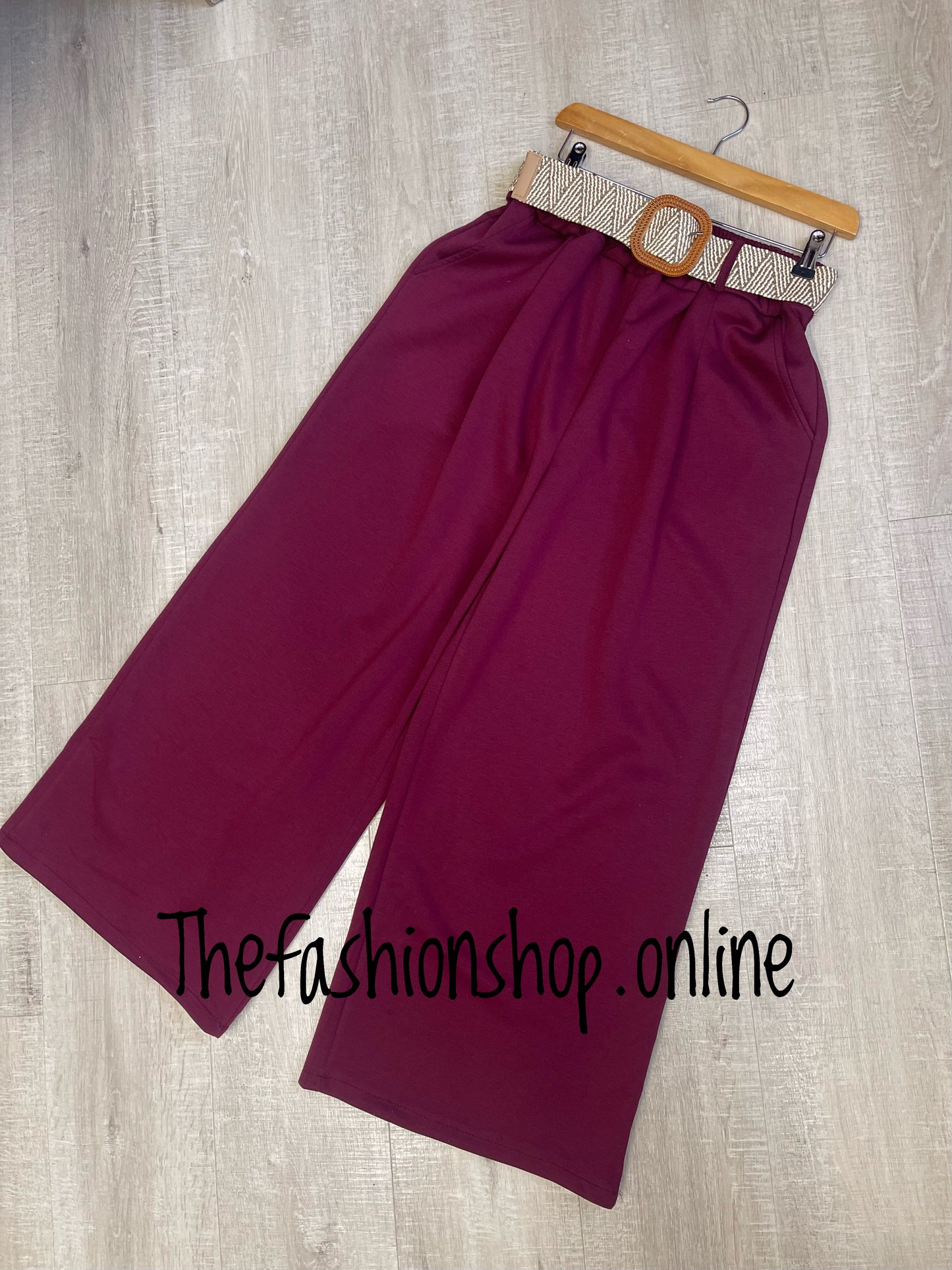 Miranda wine trousers with belt 10-16