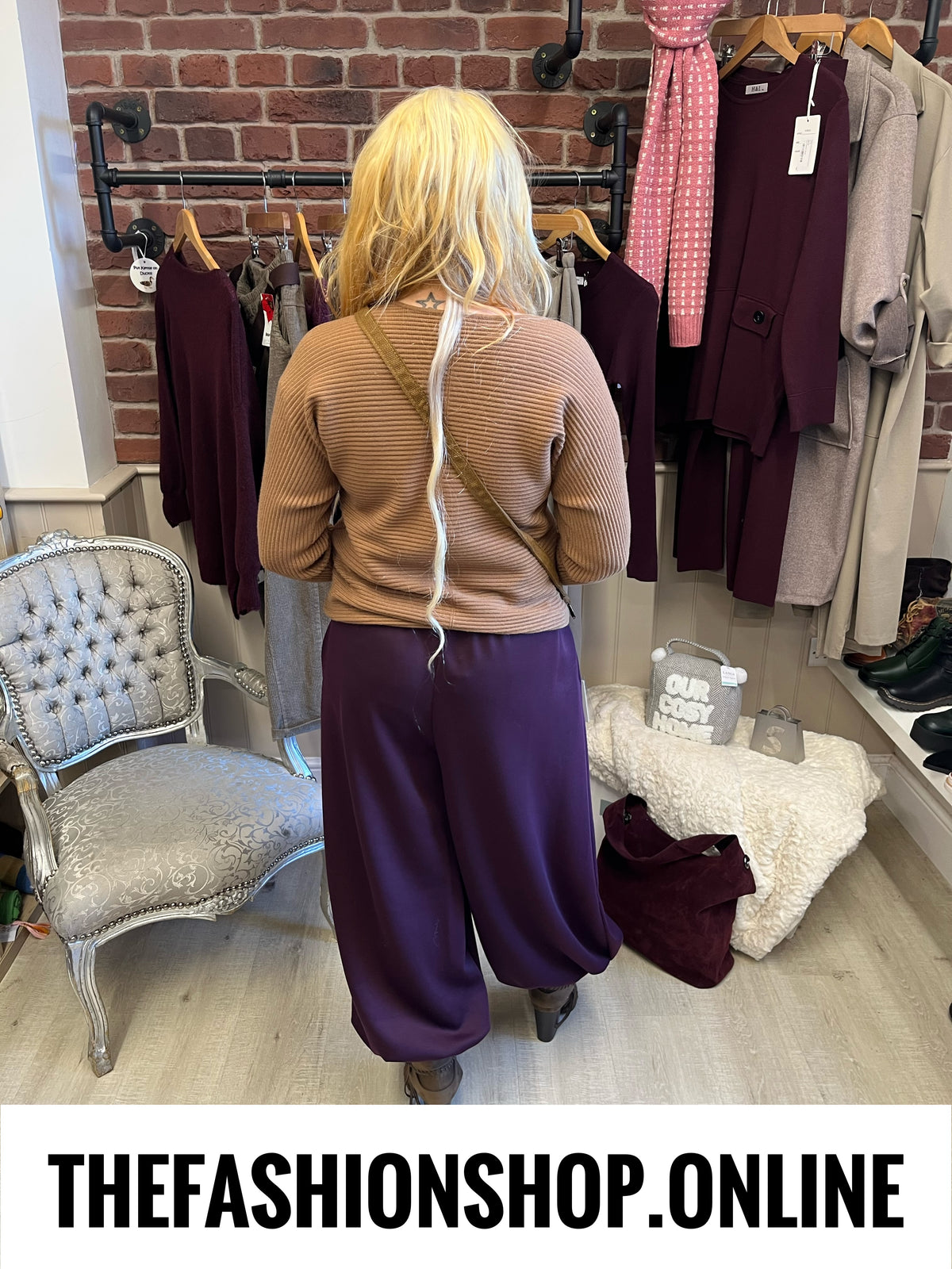 Libby camel ribbed jumper 8-16