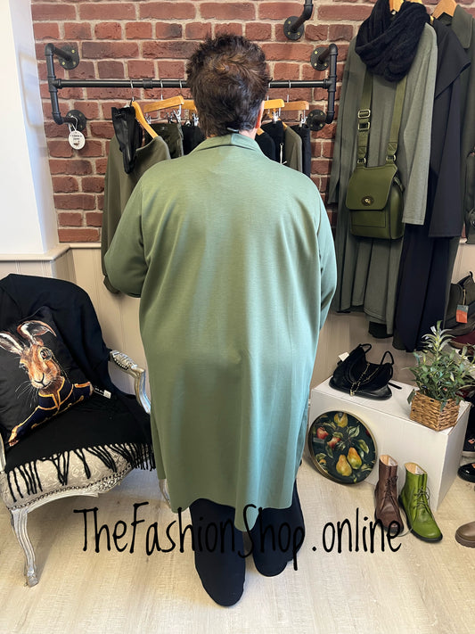 Erin khaki waterfall jacket 14-22