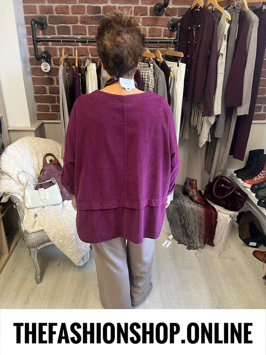 Rosa damson needle cord button top 16-22