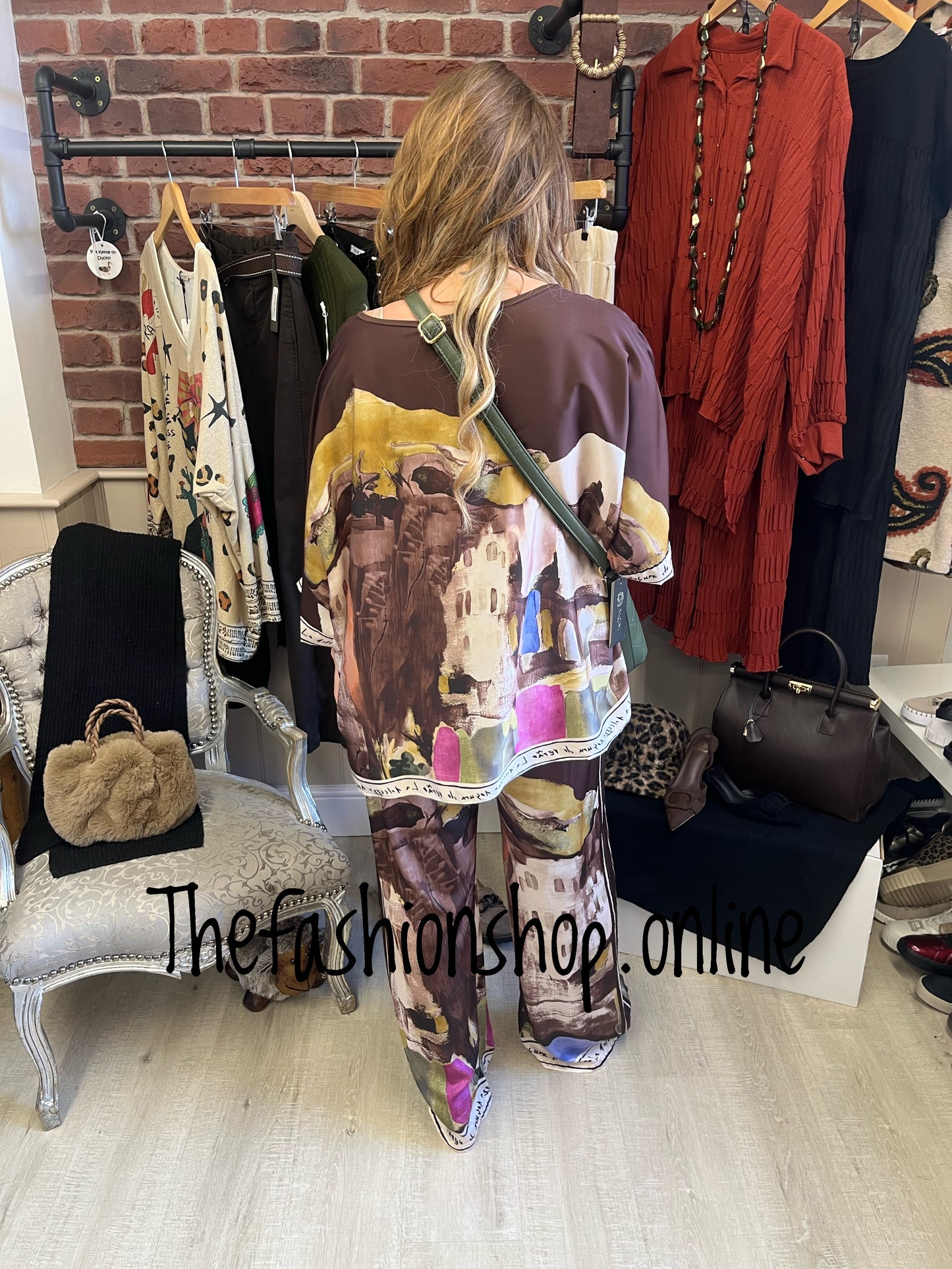 Parisian brown silk mix co-ord 12-16