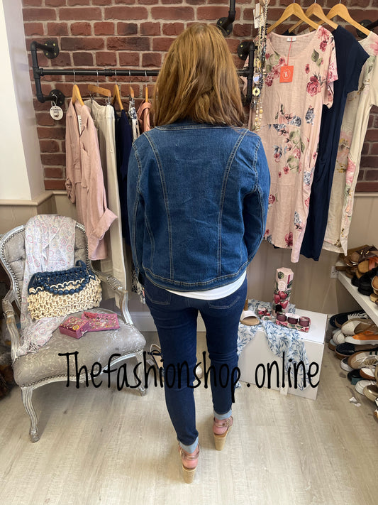 Katie military dark denim jacket sizes 10-20